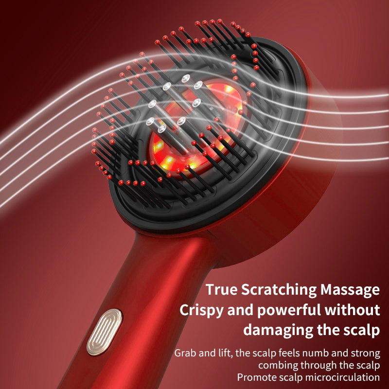 “LED Scalp Therapy Comb – Red Light Hair Growth & Liquid Massage Applicator”