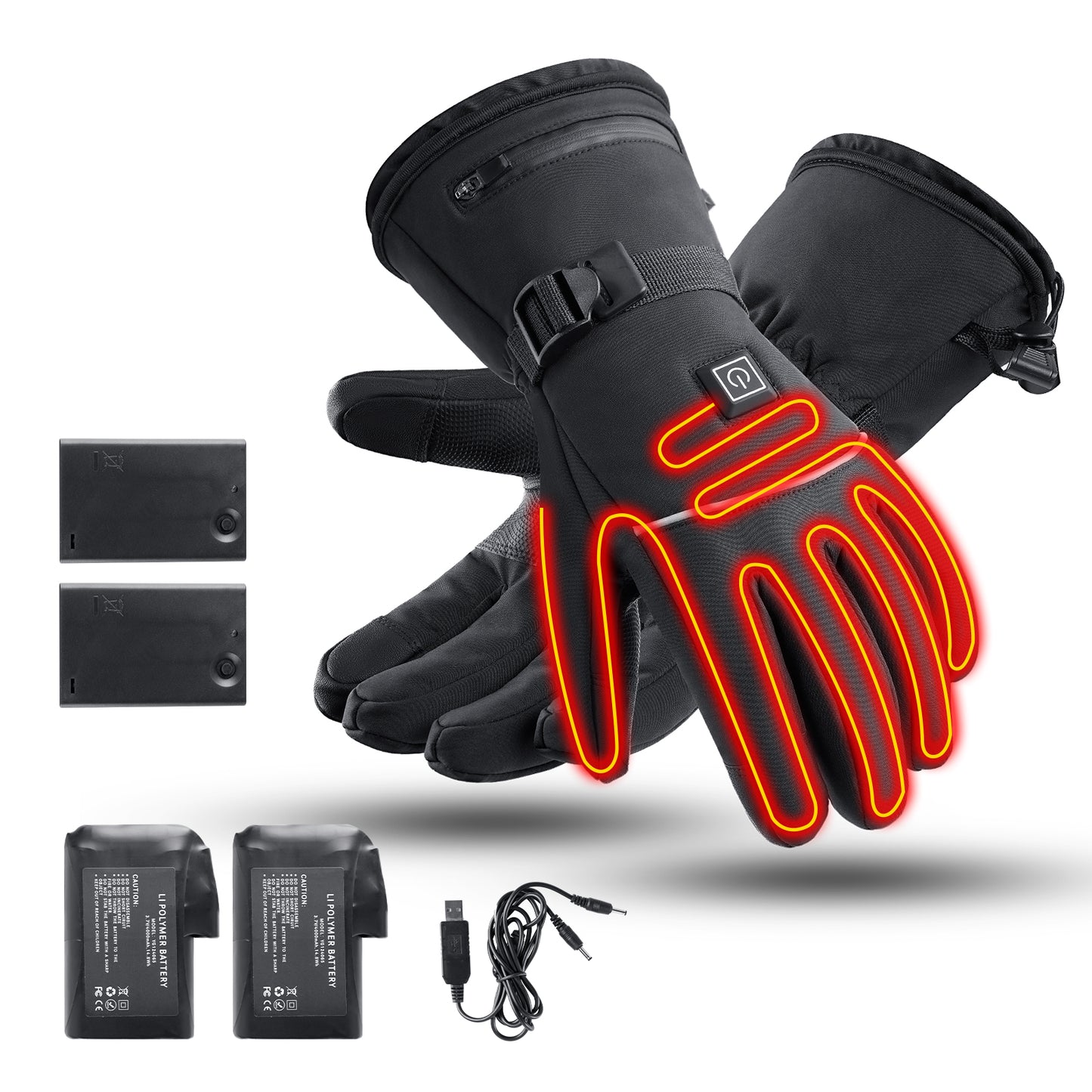 Premium Electric Heated Gloves – Waterproof, Windproof & Rechargeable for Winter Riding & Snow Sports