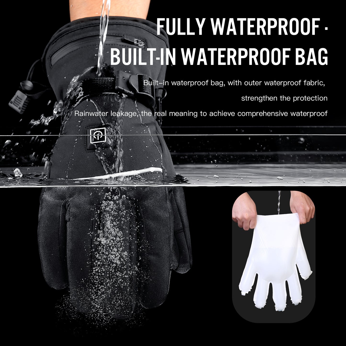 Premium Electric Heated Gloves – Waterproof, Windproof & Rechargeable for Winter Riding & Snow Sports