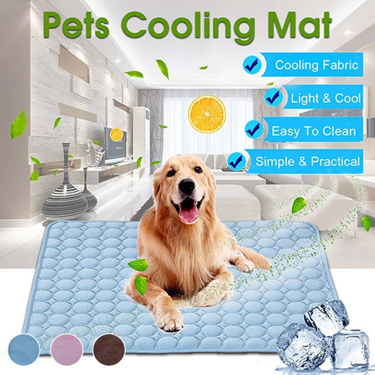 Dog Mat Cooling Summer Pad Mat For Dogs Cat Blanket Sofa Breathable Pet Dog Bed Summer Washable For Small Medium Large Dogs Cat