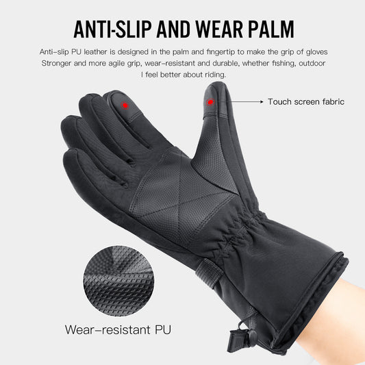 Premium Electric Heated Gloves – Waterproof, Windproof & Rechargeable for Winter Riding & Snow Sports