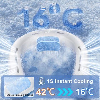 Ventilador de cuello portátil sin aspas con pantalla LED: dispositivo de refrigeración portátil recargable