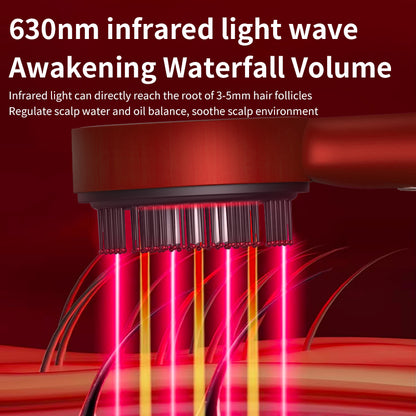“LED Scalp Therapy Comb – Red Light Hair Growth & Liquid Massage Applicator”
