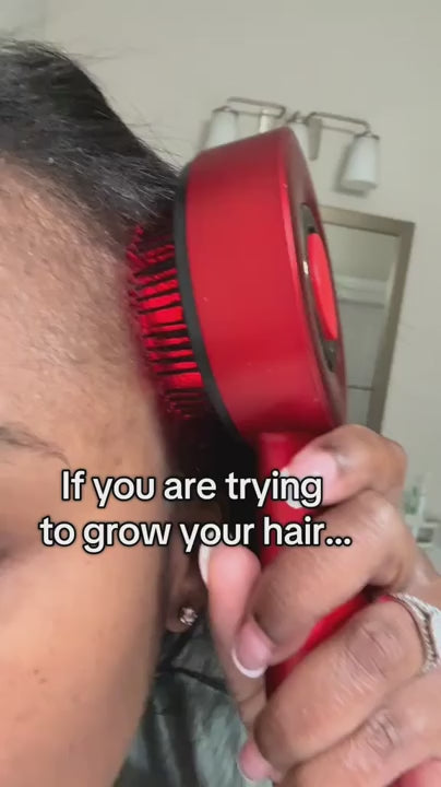 “LED Scalp Therapy Comb – Red Light Hair Growth & Liquid Massage Applicator”